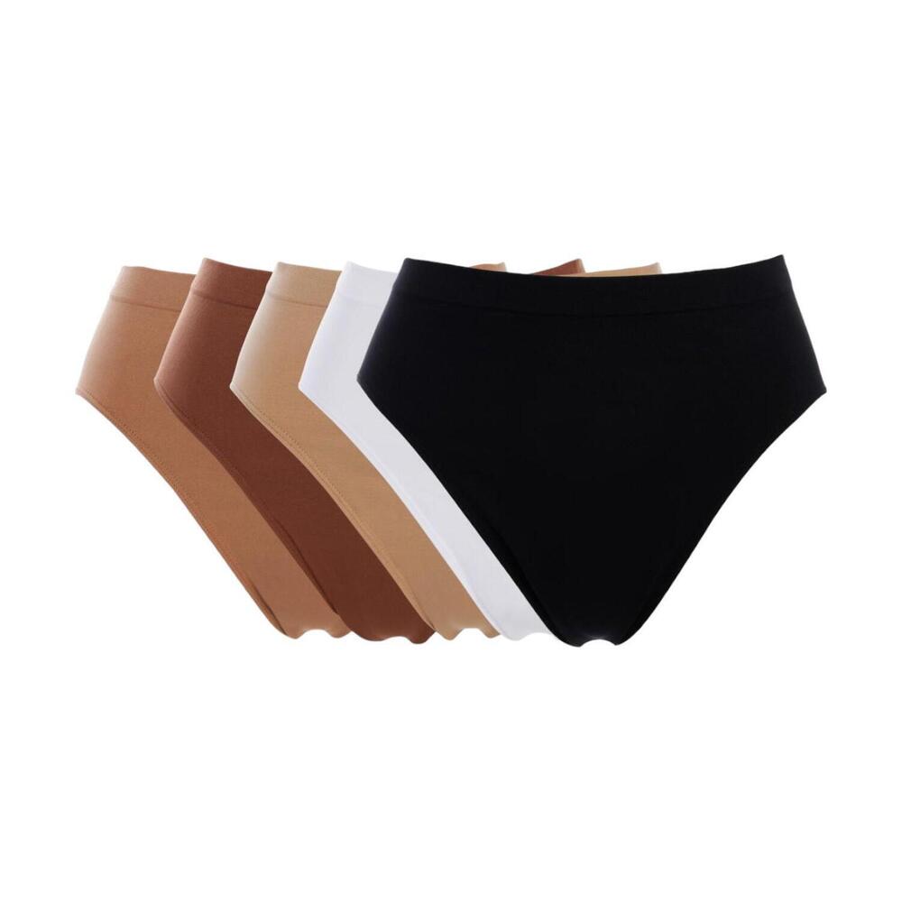 Rhonda Shear Women's 5pk Original Seamless Ahh Brief Multi -